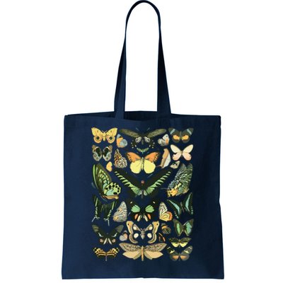 Vintage Inspired Butterfly Chart Tote Bag