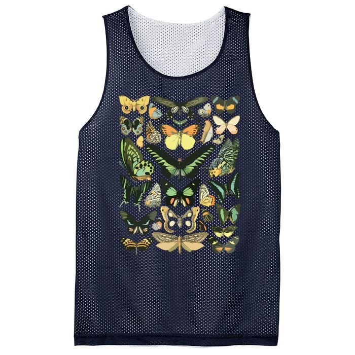 Vintage Inspired Butterfly Chart Mesh Reversible Basketball Jersey Tank