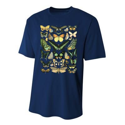 Vintage Inspired Butterfly Chart Performance Sprint T-Shirt