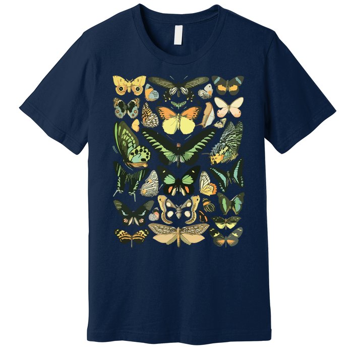 Vintage Inspired Butterfly Chart Premium T-Shirt