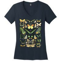 Vintage Inspired Butterfly Chart Women's V-Neck T-Shirt