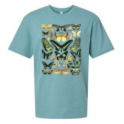 Vintage Inspired Butterfly Chart Sueded Cloud Jersey T-Shirt