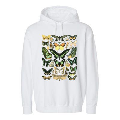 Vintage Inspired Butterfly Chart Garment-Dyed Fleece Hoodie