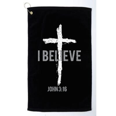Vintage I Believe John 3_16 Christian Golf Towel