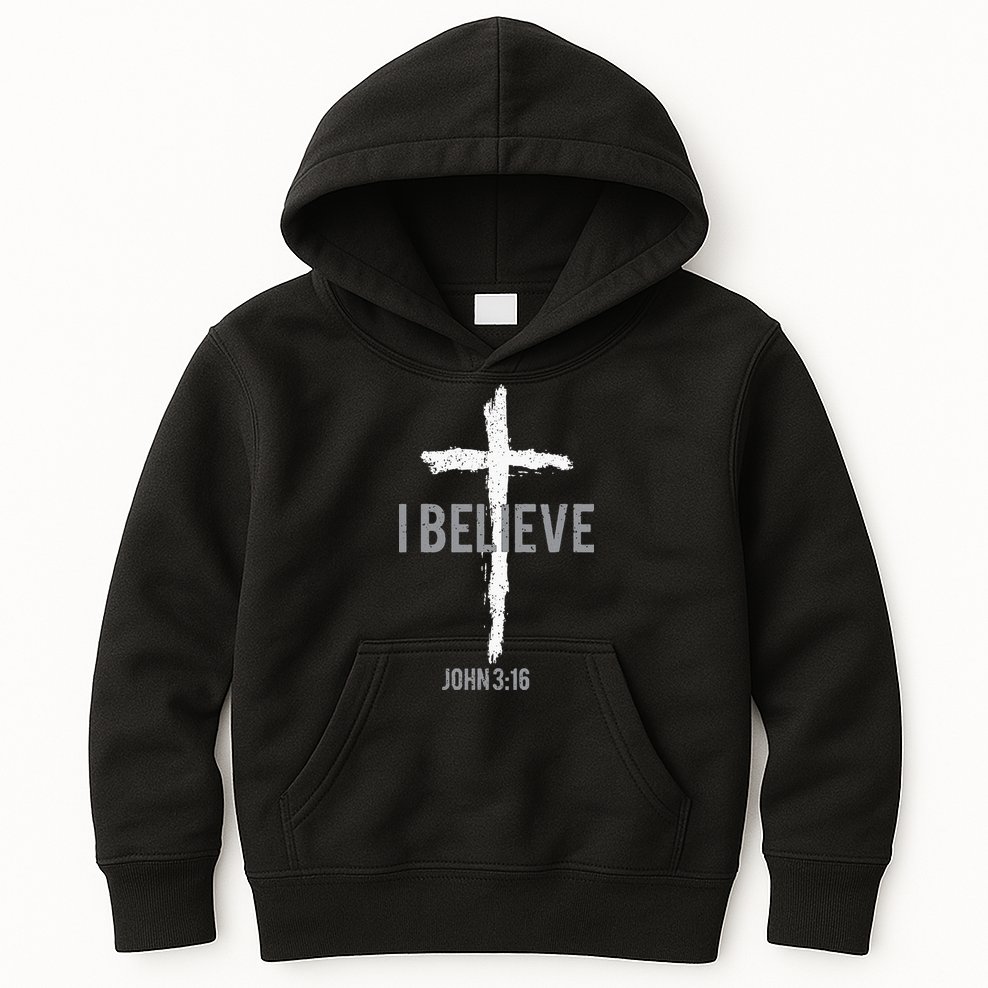 Vintage I Believe John 3_16 Christian Kids Hoodie