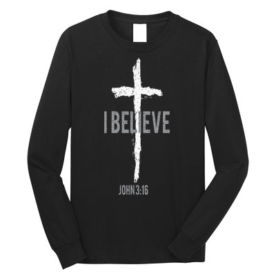 Vintage I Believe John 3_16 Christian Long Sleeve Shirt