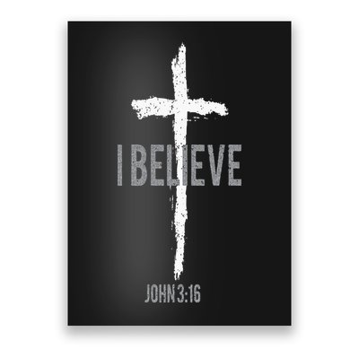 Vintage I Believe John 3_16 Christian Poster