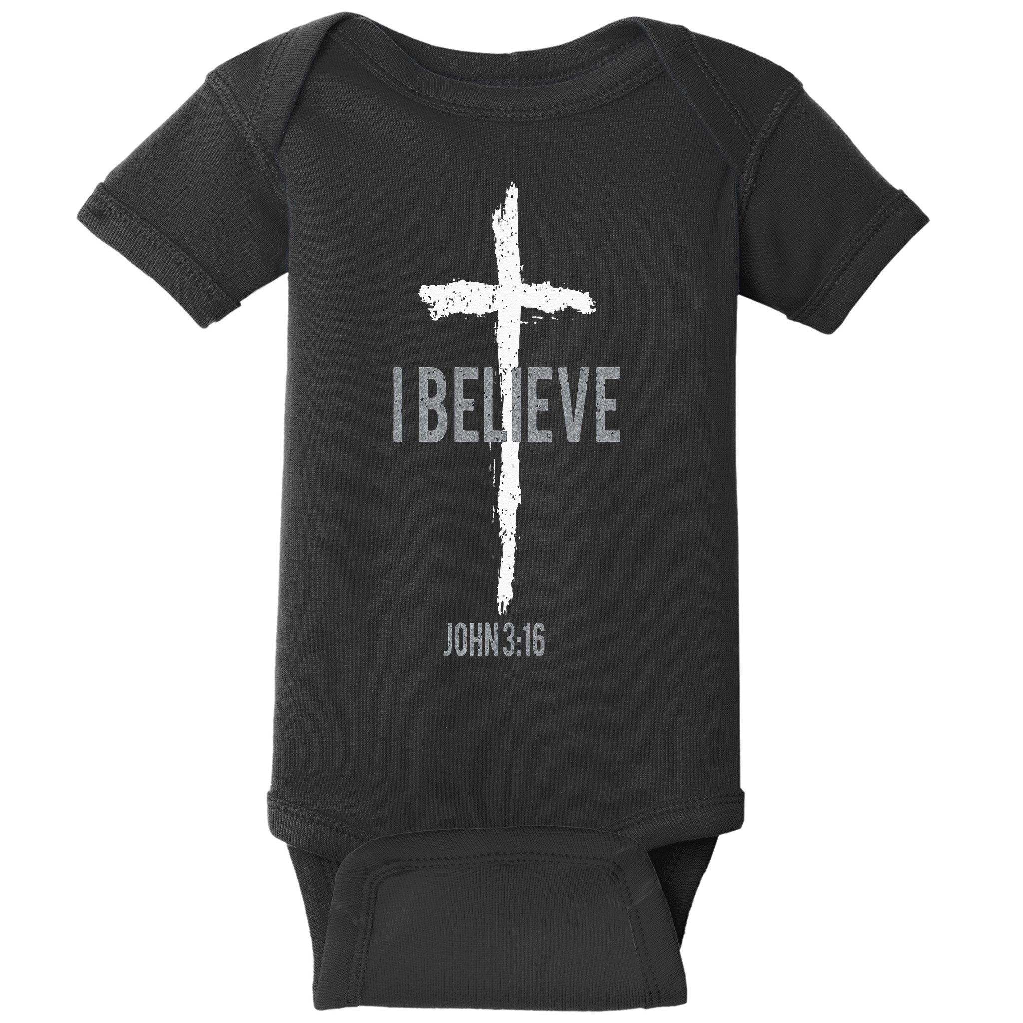 Vintage I Believe John 3_16 Christian Baby Bodysuit