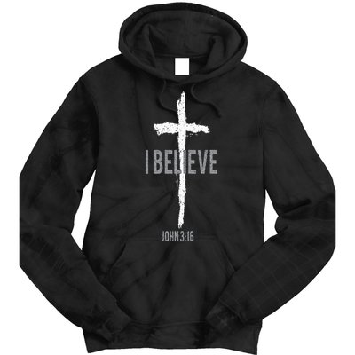 Vintage I Believe John 3_16 Christian Tie Dye Hoodie