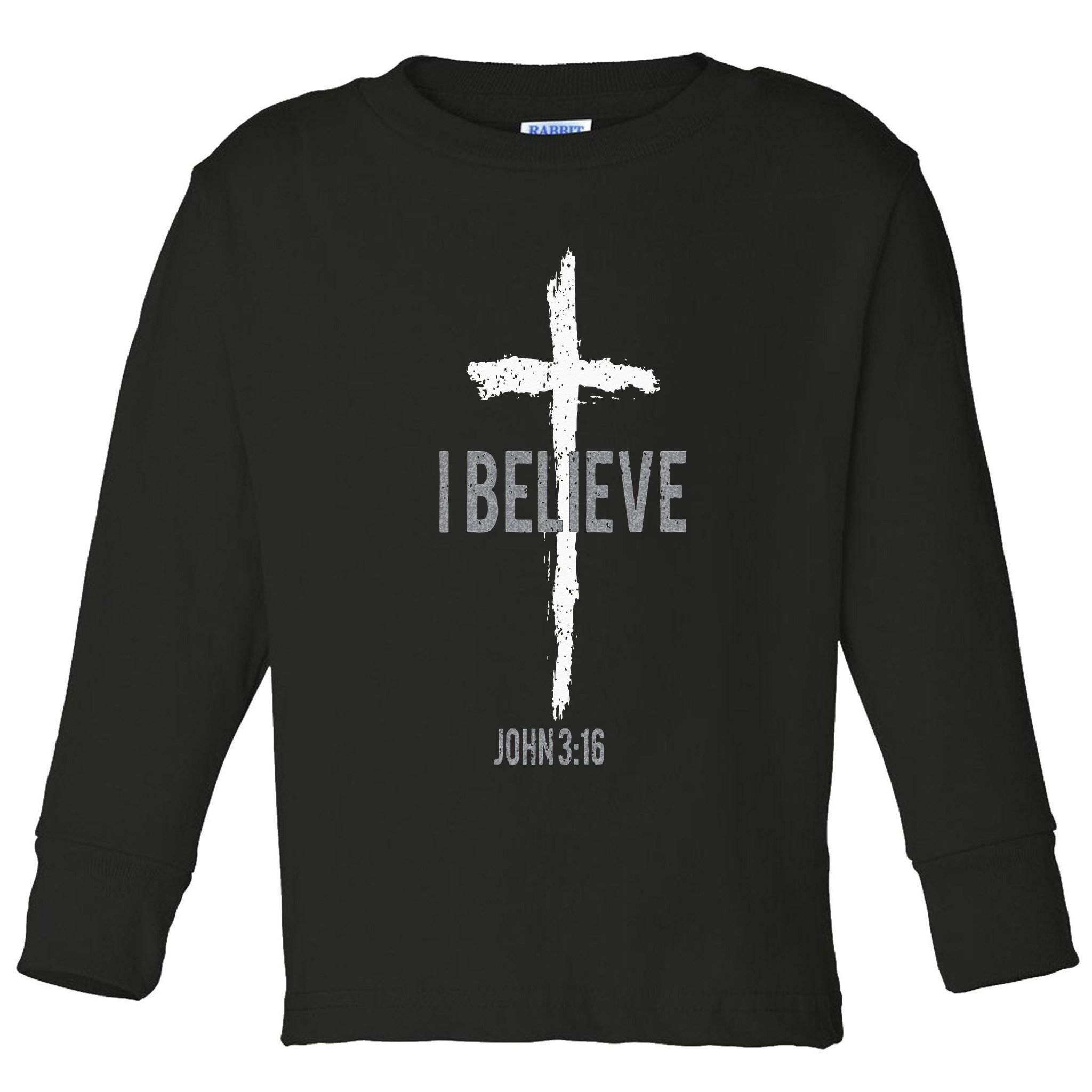 Vintage I Believe John 3_16 Christian Toddler Long Sleeve Shirt