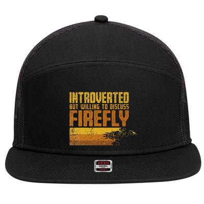 Vintage Introverted Browncoat Firefly Space Sci Fi 7 Panel Mesh Trucker Snapback Hat