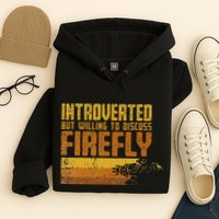 Vintage Introverted Browncoat Firefly Space Sci Fi Hoodie