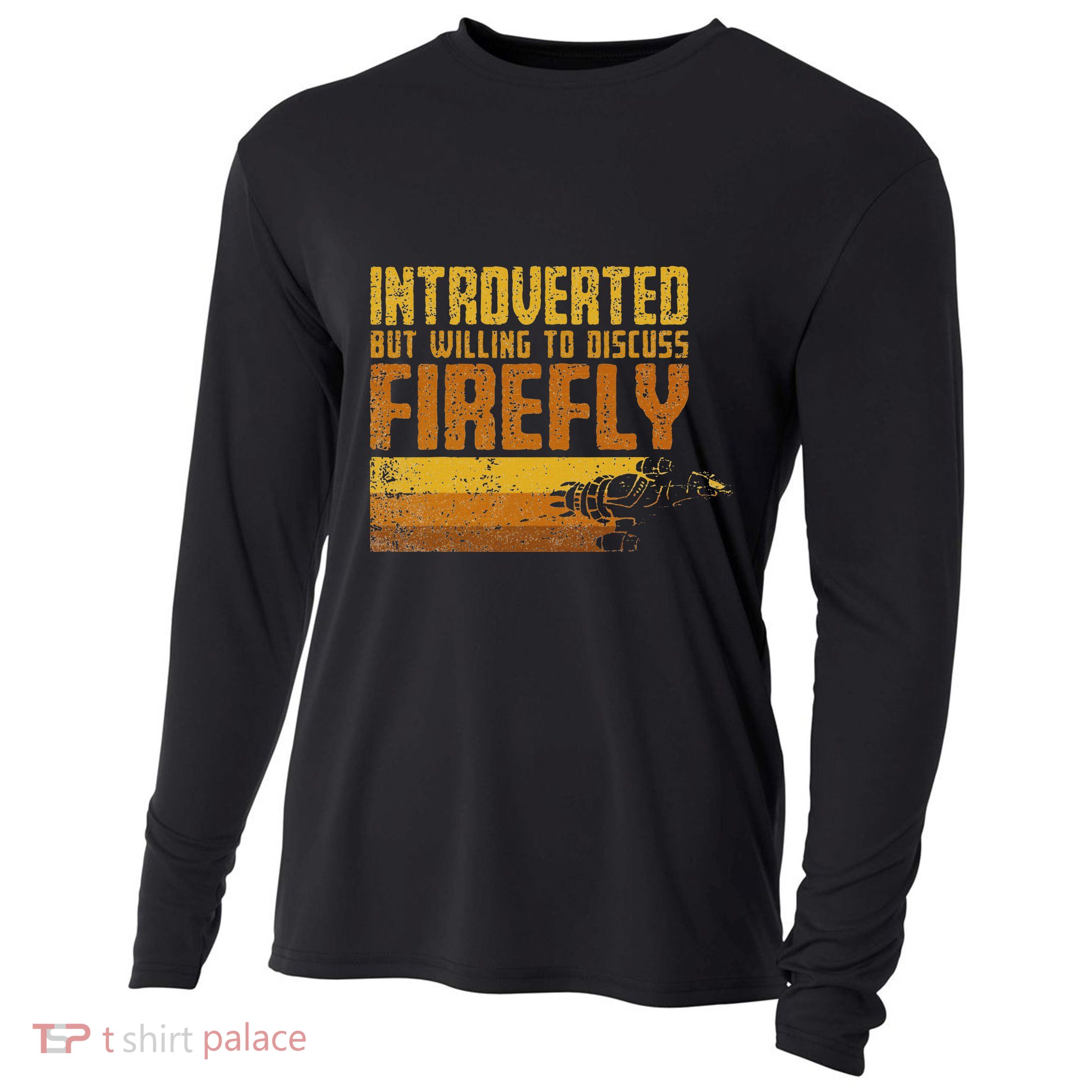 Vintage Introverted Browncoat Firefly Space Sci Fi Cooling Performance Long Sleeve Crew