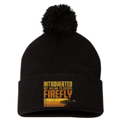 Vintage Introverted Browncoat Firefly Space Sci Fi Pom Pom 12in Knit Beanie
