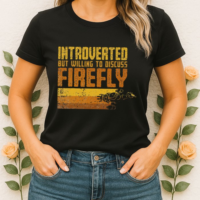 Vintage Introverted Browncoat Firefly Space Sci Fi Womens T-Shirt