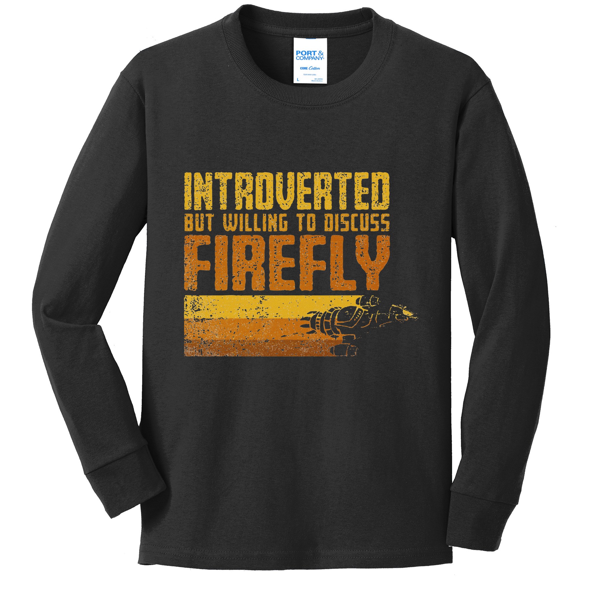Vintage Introverted Browncoat Firefly Space Sci Fi Kids Long Sleeve Shirt