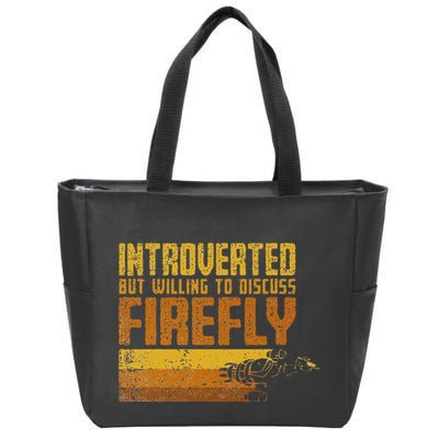 Vintage Introverted Browncoat Firefly Space Sci Fi Zip Tote Bag