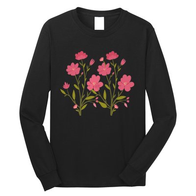 Vintage Inspired Botanical Flower Girl Mom Beautiful Flowers Premium Long Sleeve Shirt