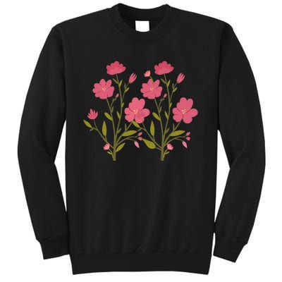 Vintage Inspired Botanical Flower Girl Mom Beautiful Flowers Premium Tall Sweatshirt