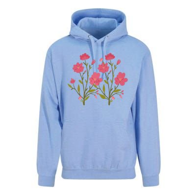 Vintage Inspired Botanical Flower Girl Mom Beautiful Flowers Premium Unisex Surf Hoodie