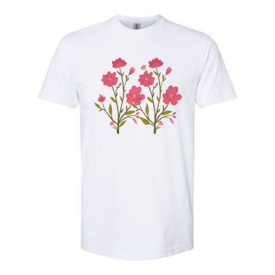 Vintage Inspired Botanical Flower Girl Mom Beautiful Flowers Premium Softstyle® CVC T-Shirt