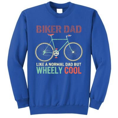 Vintage I'm Biker Dad Fathers Day Wheely Cooler Sweatshirt