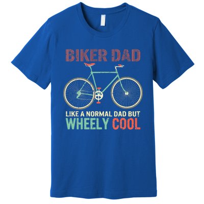 Vintage I'm Biker Dad Fathers Day Wheely Cooler Premium T-Shirt