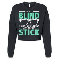 Visually Impaired Braille Visual Blind Awareness Cropped Pullover Crew