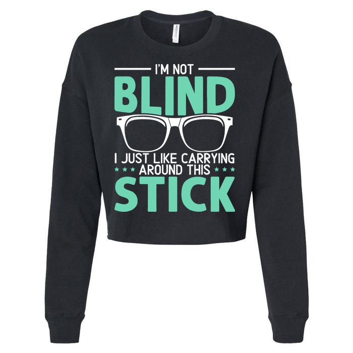 Visually Impaired Braille Visual Blind Awareness Cropped Pullover Crew