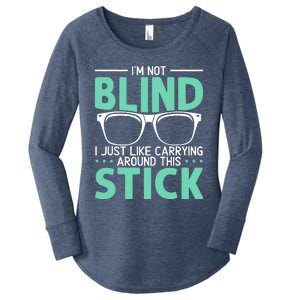 Visually Impaired Braille Visual Blind Awareness Women's Perfect Tri Tunic Long Sleeve Shirt