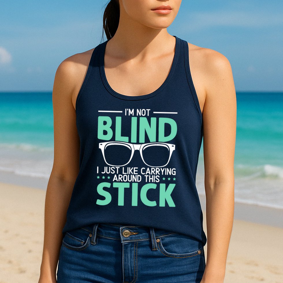 Visually Impaired Braille Visual Blind Awareness Womens Tank Top