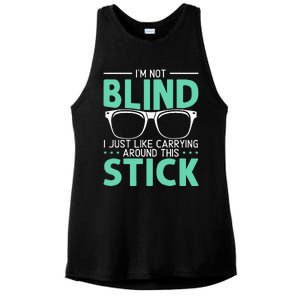 Visually Impaired Braille Visual Blind Awareness Ladies PosiCharge Tri-Blend Wicking Tank