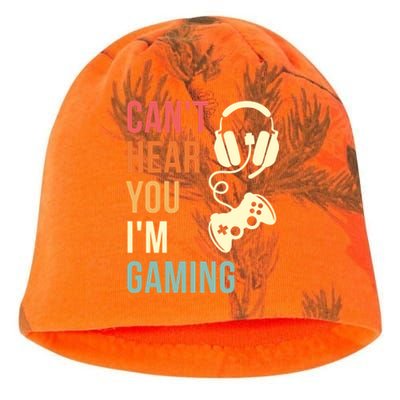 Vintage I Can't Hear You I'm Gaming Busy Funny Video Gamer Gift Kati - Camo Knit Beanie