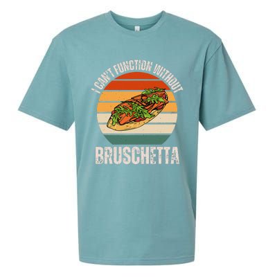 Vintage I CanT Function Without Bruschetta Food Lover Sueded Cloud Jersey T-Shirt