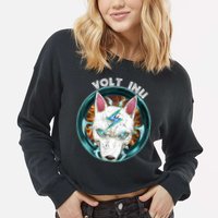 Volt Inu Crypto Token Cryptocurrency Wallet Volt Inu Cropped Pullover Crew