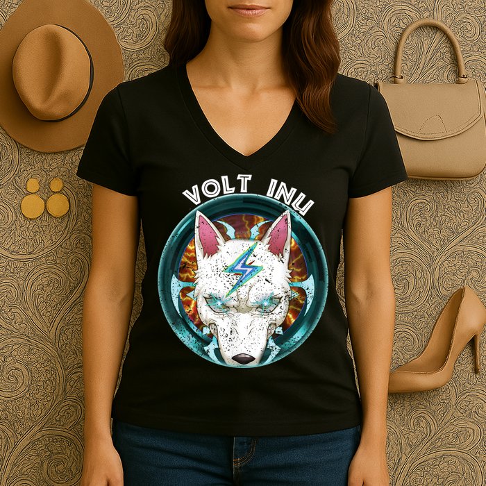 Volt Inu Crypto Token Cryptocurrency Wallet Volt Inu Women's V-Neck T-Shirt