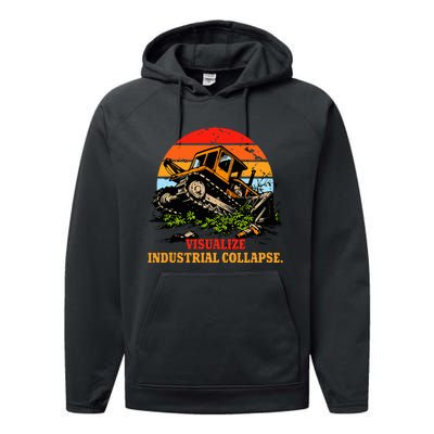 Visualize Industrial Collapse Performance Fleece Hoodie