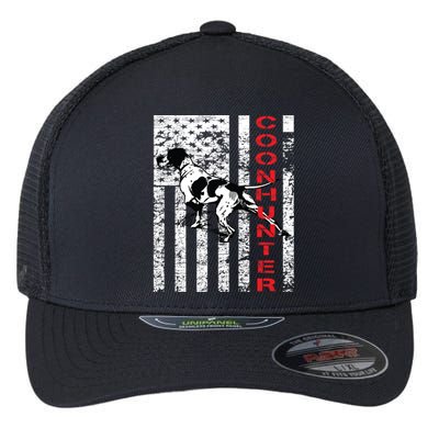 Vintage Inspired Coon Hunter Funny Gift For Raccoon Hunters Flexfit Unipanel Trucker Cap