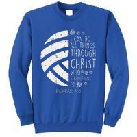 Volleyball I Can Do Things Bible Verse God Jesus Gift Sweatshirt