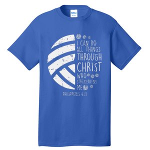 Volleyball I Can Do Things Bible Verse God Jesus Gift Tall T-Shirt