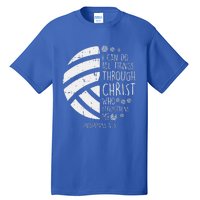 Volleyball I Can Do Things Bible Verse God Jesus Gift Tall T-Shirt