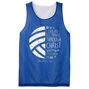 Volleyball I Can Do Things Bible Verse God Jesus Gift Mesh Reversible Basketball Jersey Tank