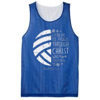 Volleyball I Can Do Things Bible Verse God Jesus Gift Mesh Reversible Basketball Jersey Tank