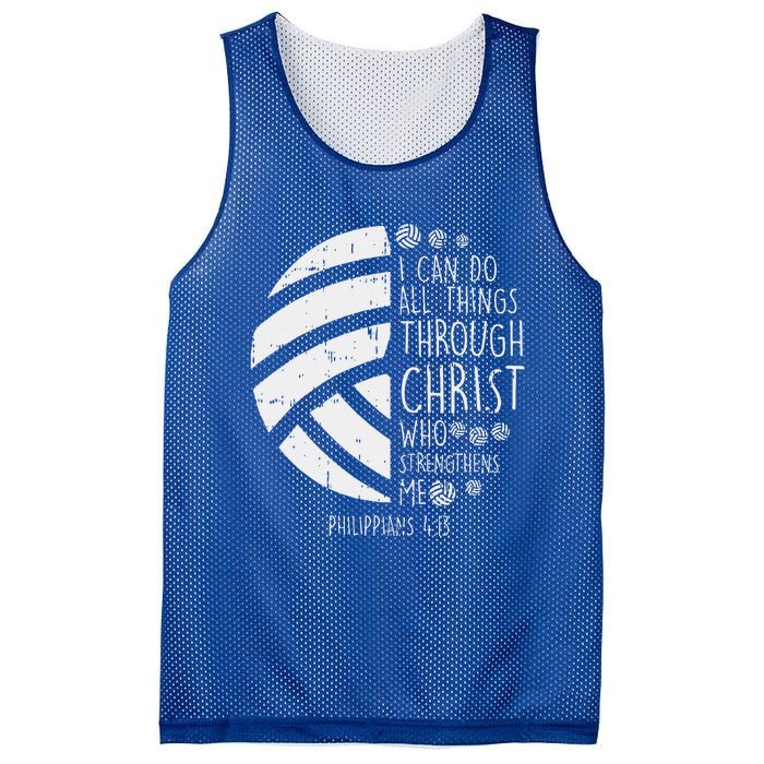 Volleyball I Can Do Things Bible Verse God Jesus Gift Mesh Reversible Basketball Jersey Tank