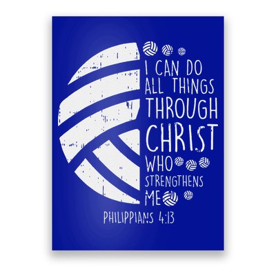 Volleyball I Can Do Things Bible Verse God Jesus Gift Poster