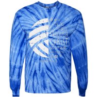 Volleyball I Can Do Things Bible Verse God Jesus Gift Tie-Dye Long Sleeve Shirt