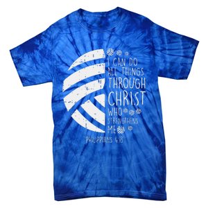 Volleyball I Can Do Things Bible Verse God Jesus Gift Tie-Dye T-Shirt