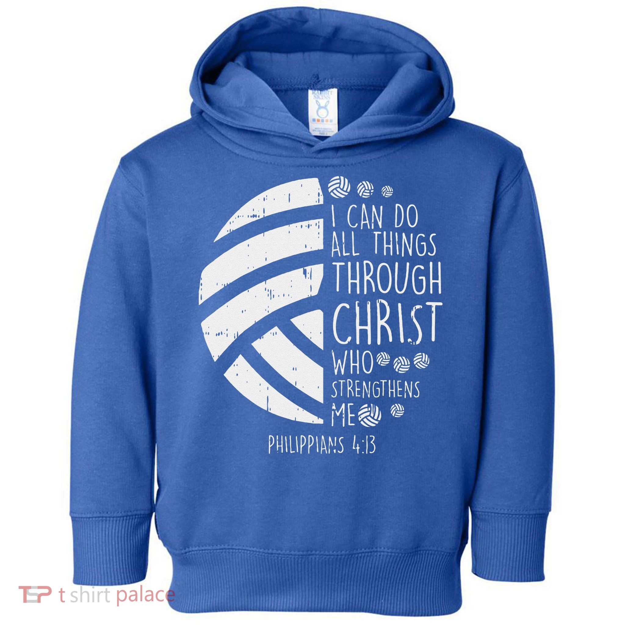 Volleyball I Can Do Things Bible Verse God Jesus Gift Toddler Hoodie
