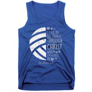 Volleyball I Can Do Things Bible Verse God Jesus Gift Tank Top