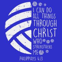 Volleyball I Can Do Things Bible Verse God Jesus Gift Women's V-Neck T-Shirt